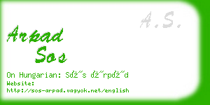 arpad sos business card